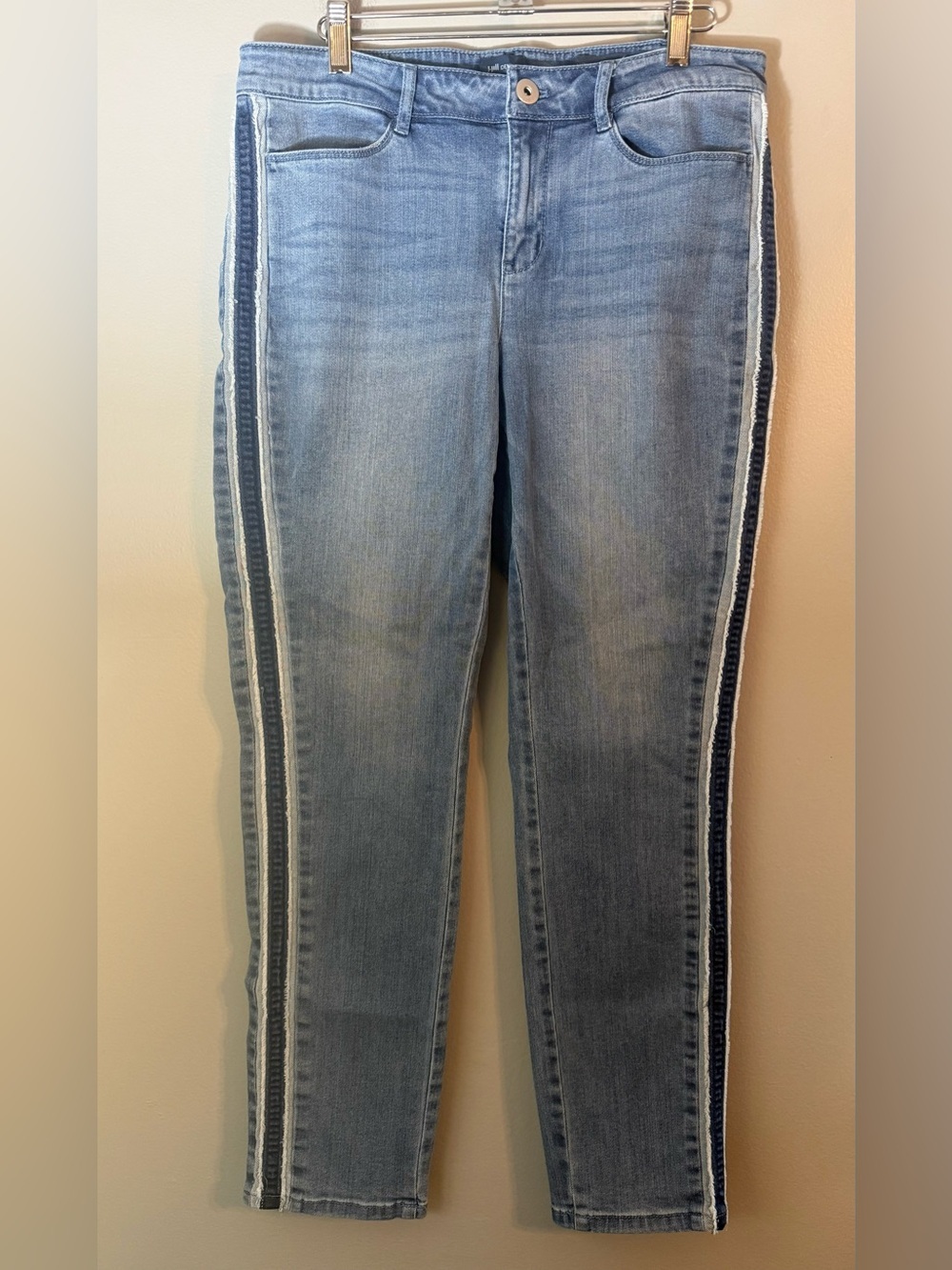 J. Jill Denim Authentic Fit Slim Ankle Side Stripe Detail Jeans Size 10 Tall
